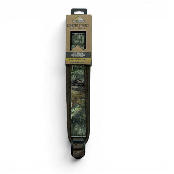 Butler Creek Comfort Stretch Mossy Oak Obsession Rifle Sling With Swivels, New