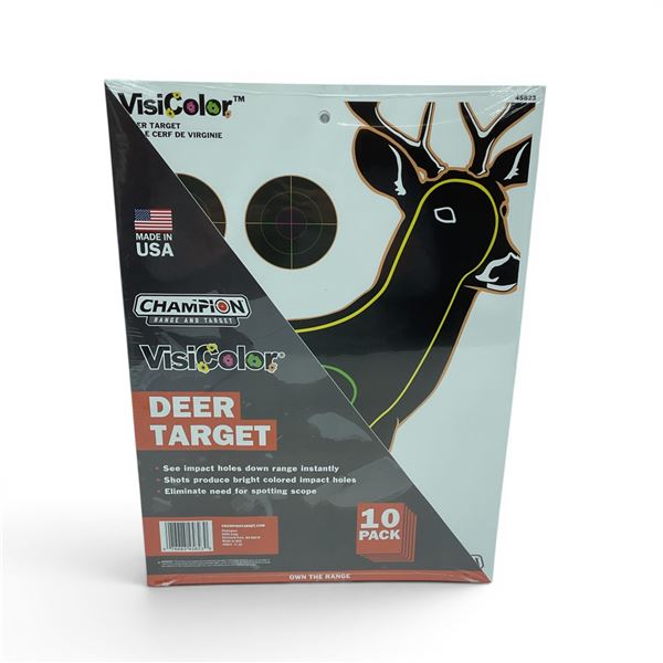 Champion VisiColor Deer 10 Pack Target, New