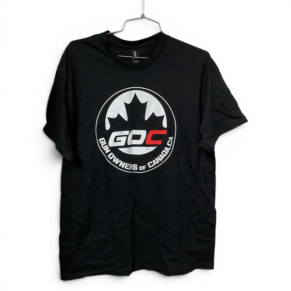 Gun Owners Of Canada Black Large T-Shirt, New