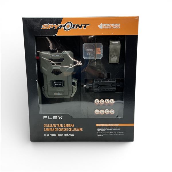 Spy Point Flex Cellular Trail Camera, 33 MP Photos, New