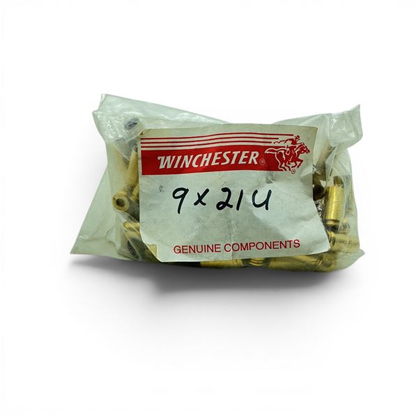 Winchester 9 x 21mm Unprimed Brass, 100 Qty