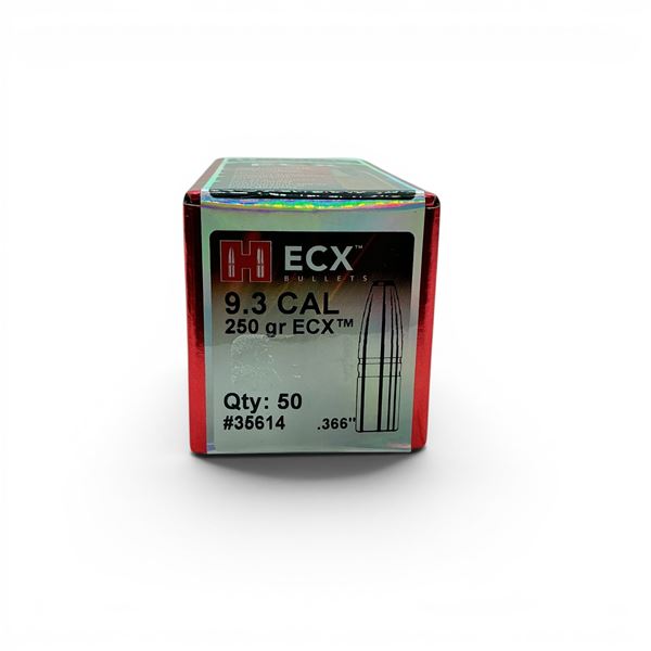 Hornady 9.3 Cal (.366"), 250 Grain ECX Projectiles, 50 Qty