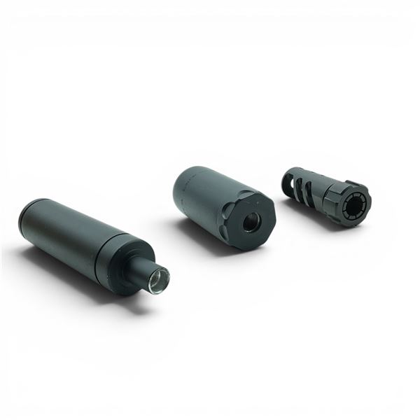 Surefire Warden 1/2-28 Multi-Cal, GSG 1911 Fake Suppressor and Clamp On Muzzle Brake