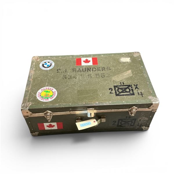 Canadian Military Barrack Box 30 1/2" X 16" X 11 1/2", ODG