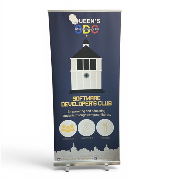 Meeting Presentation Portable Collapsible Screen with Stand, 84" X 36"