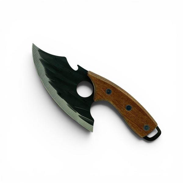 Fixed 5" Blade Knife with Wood Handle, New