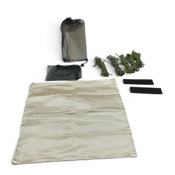 Paracord, 25' X 5 Qty, Velcro 6 1/2" X 2" X 2 Qty and Fiber Glass Fire Sheets, 18" X18" X 2 Qty