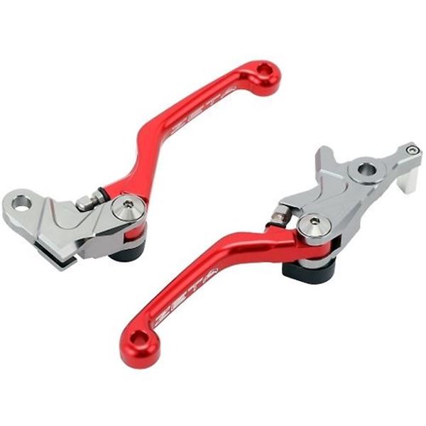 Zeta Pivot Lever Set CP 3 Finger Foldable, Red, New