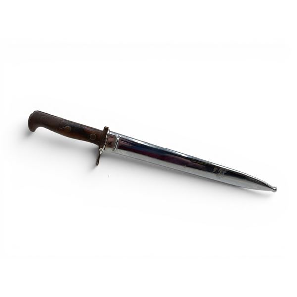 Modified Swiss 1899 Parade Bayonet Neuhausen With Chrome Sheath