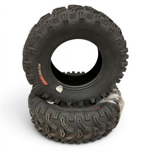 Kenda Bear Claw 25 X 8.00-12 K29 6P TL Set of 2 Tires, New