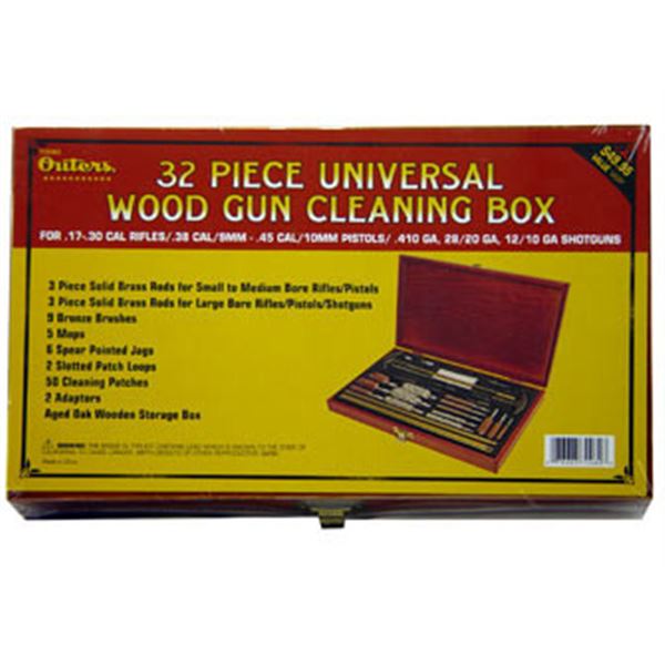 Outer's Universal Wood Gun Cleaning Box, 32 Pc, New