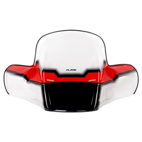 Kimpex Windshield Fixed 37" Width Clear/ Red, New
