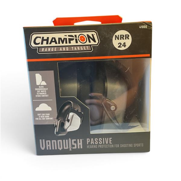 Champion Vanquish Passive 24 dB NRR Hearing Protection, New