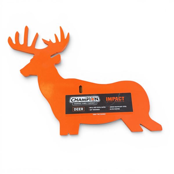 Champion Range and Target AR500 3/8" Thick 'Deer' Gong, New