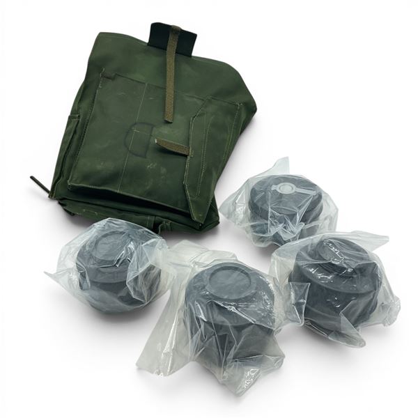 C4 NBC Mask Carrier with Yugoslavian Gas Mask Filters X 4 Qty