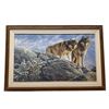 Image 1 : Framed Wolf Couple on A Stroll Print, Total Size is 27" X 40"