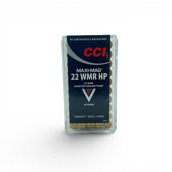 CCI Maxi-Mag Varmint 22 Win Mag 40 Grain JHP Ammunition, 50 Rounds