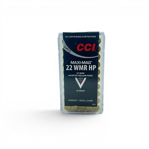CCI Maxi-Mag Varmint 22 Win Mag 40 Grain JHP Ammunition, 50 Rounds
