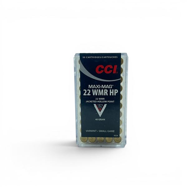 CCI Maxi-Mag Varmint 22 Win Mag 40 Grain JHP Ammunition, 50 Rounds