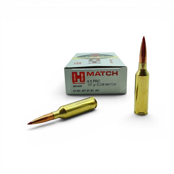 Hornady Match 6.5 PRC 147 Grain ELD Match Ammunition, 8 Rounds