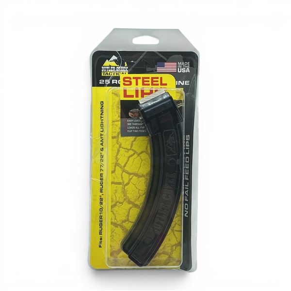 Butler Creek Tactical 22 LR Ruger 10/22 Ruger 77/22 and AMT Lighting Pinned To 10 Round Magazine