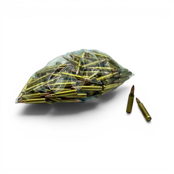 Loose Reloaded 223 Rem 55 Grain Ammunition, Approx 100 Rounds