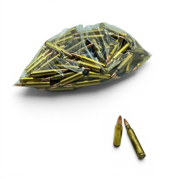 Loose Reloaded 223 Rem 55 Grain Ammunition, Approx 100 Rounds