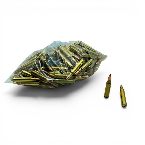 Loose Reloaded 223 Rem 55 Grain Ammunition, Approx 100 Rounds