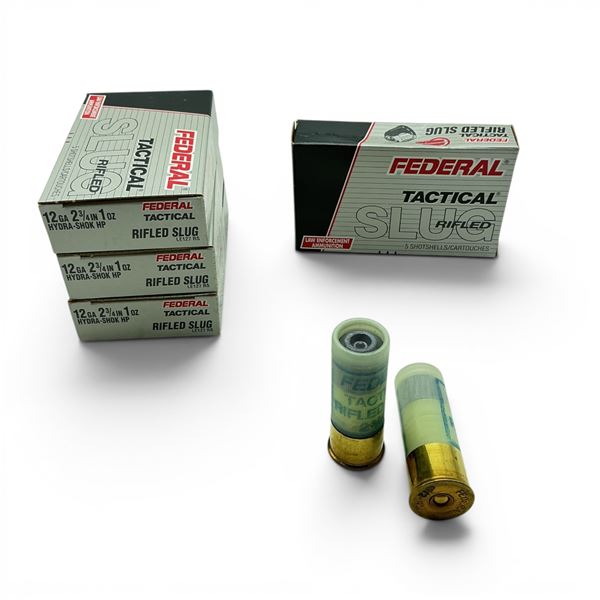 Federal Tactical Hydra Shok HP 12 Ga 2 3/4" Rifled Slug Ammunition, 20 Rounds