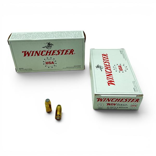 Winchester WinClean 40 S & W 180 Grain BEB Ammunition, 100 Rounds