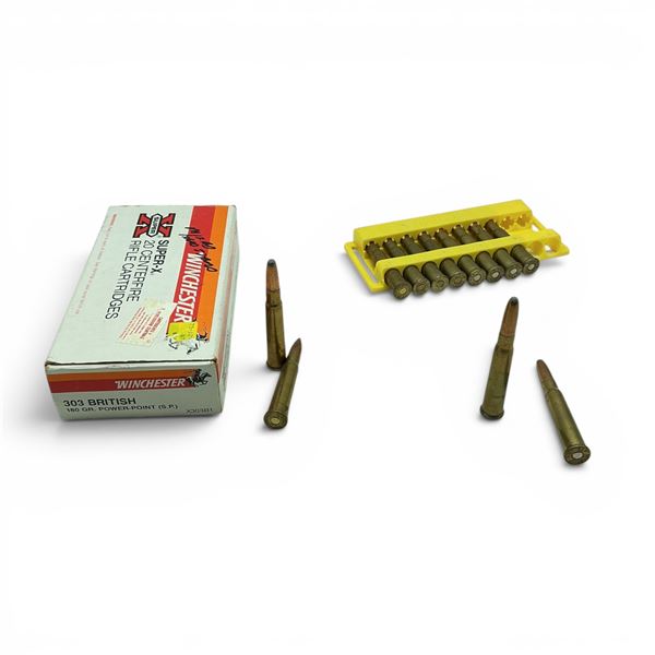 Assorted 303 Brit Ammunition, Some Reloaded, 30 Rounds