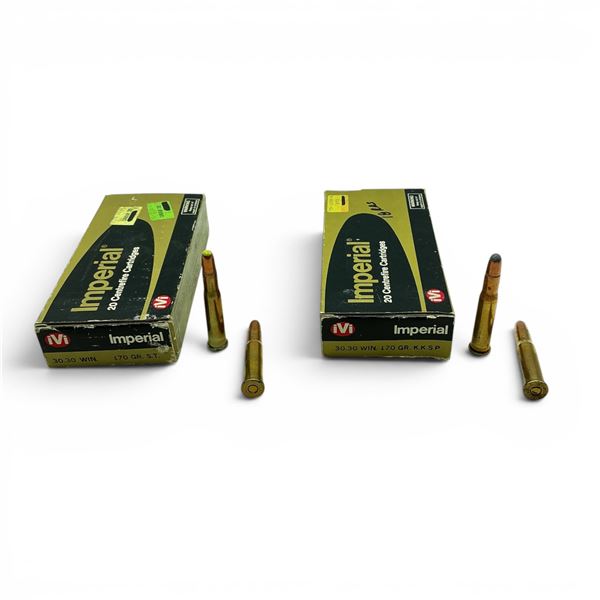 Imperial and Reloaded 30-30 Win Ammunition, Approx 38 Rounds