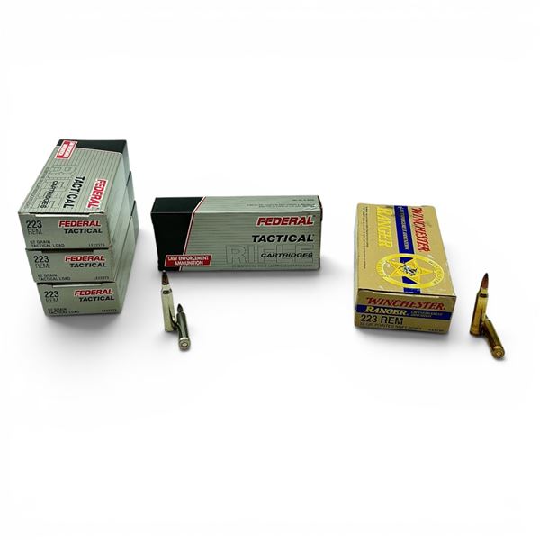 Federal Tactical and Winchester LE 223 Win Ammunition, 100 Rounds