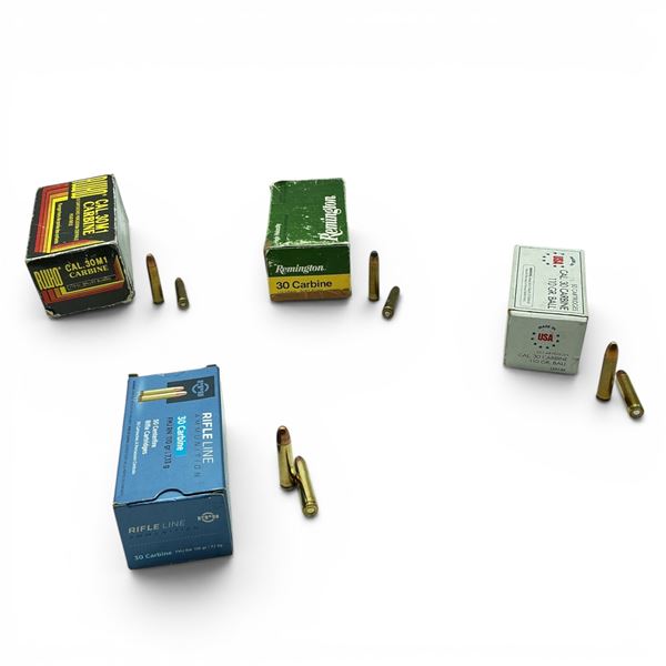 Assorted Reloaded 30 Carbine Ammunition, Approx 170 Rounds