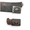 Image 2 : German Military Belt and Extra Buckle with Markings, Belt, Disintegrating Link Ammo Belt and Lock