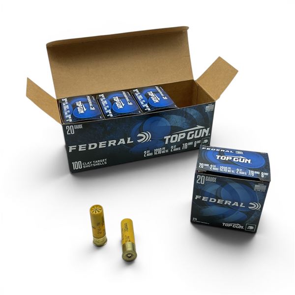 Federal Top Gun 12 Ga 2 3/4" #8 Ammunition, 100 Rounds