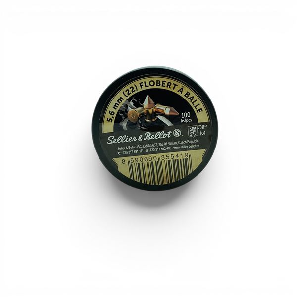 Sellier & Bellot 22 Flobert 5.6 mm Pellets, Approx 100 Qty