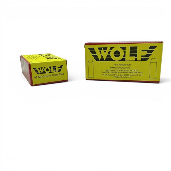 Wolf 44 Magnum 240 Grain TMJ Ammunition, 100 Rounds