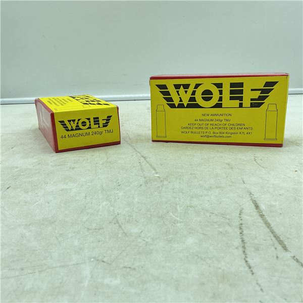 Wolf 44 Magnum 240 Grain TMJ Ammunition, 100 Rounds