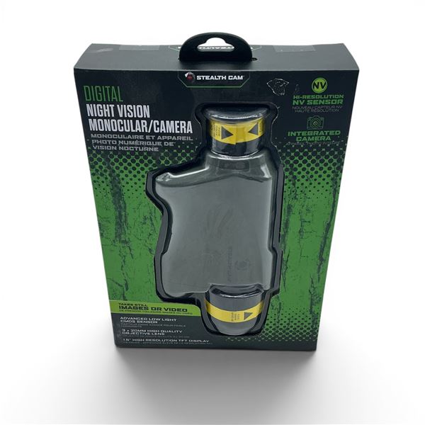 Stealth Cam Digital Night Vision Monocular Camera 3 X 20 mm Objective Lens, New