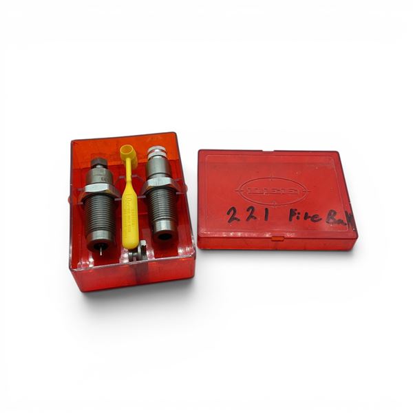 Lee 2 Die Reloading Set for 221 Fireball, with Shellholder