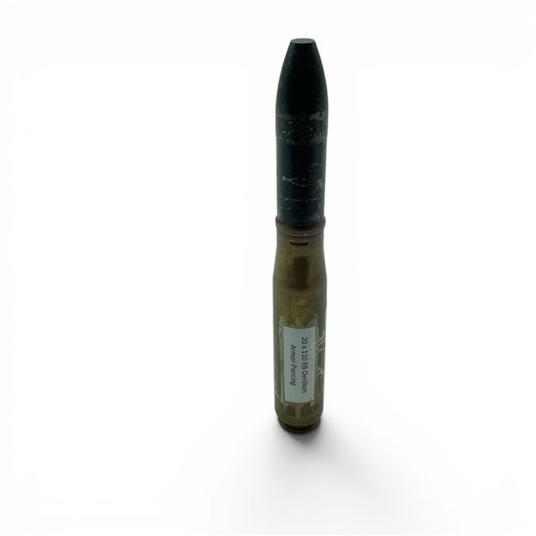 Oerlikon 20 X 110 RB Canadian Armour Piercing Round, Black