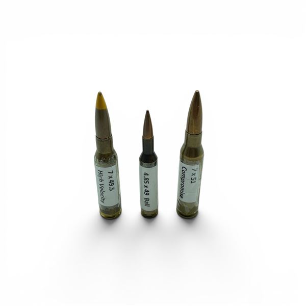 4.85 X 49 Ball, 7 X 51 Compromise and 7 X 49 High Velocity Rounds