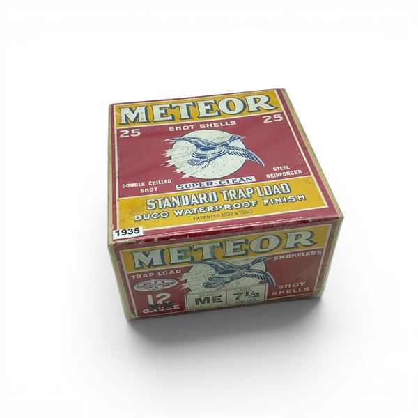 Meteor CIL 12 Ga 2 3/4" #7 1/2 Trap Load Ammunition, 25 Rounds