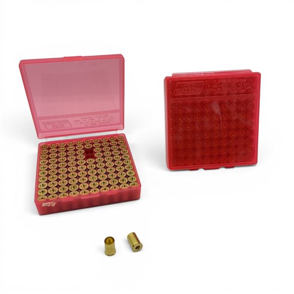 Hornady 455 MK II Brass Cases in MTM Case Gard Holder, 200 Qty and 2 Cases, New
