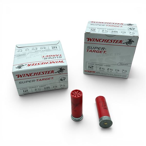 Winchester Super Target Light 12 Ga 2 3/4" #7 1/2 Ammunition, 50 Rounds