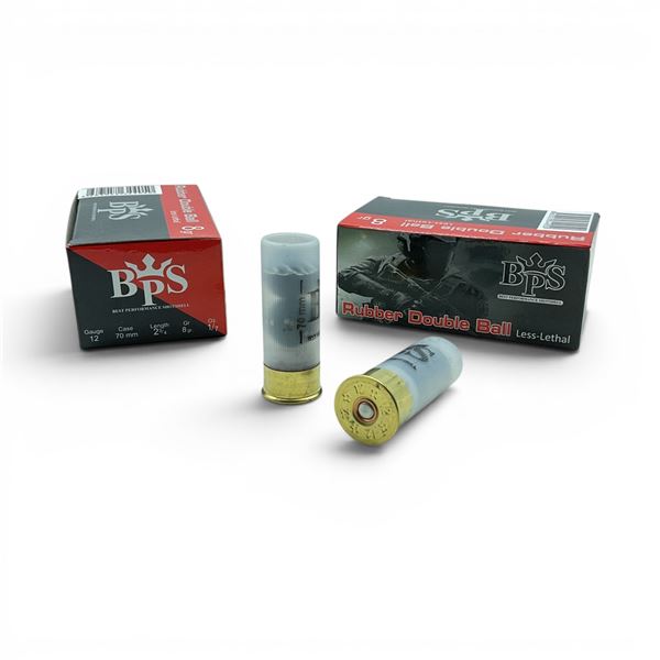 BPS Less Lethal 12 Ga Rubber Double Ball, 20 Qty