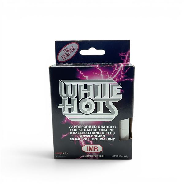 IMR White Hots 50 Cal In Line Muzzleloader 50 Grain Equivalent Charges, 72 Pellets