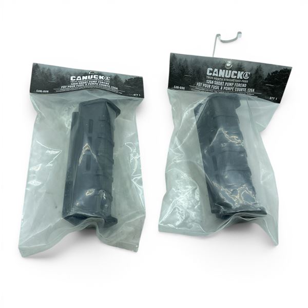 Canuck 12 Ga Short Pump Forend X 2, Black, New