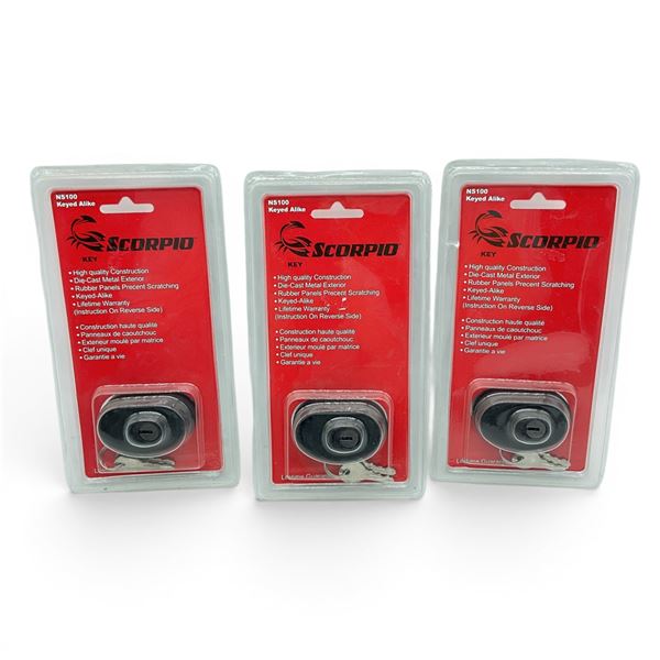 Scorpio Keyed Trigger Lock X 3, New